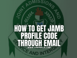 JAMB Profile Code Through Email