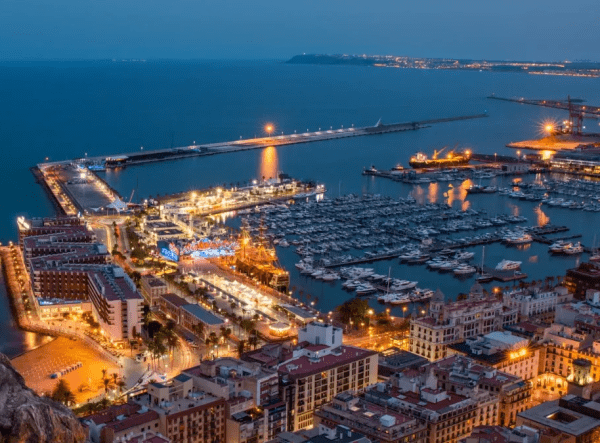 Nightlife at Alicante Marina