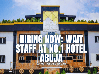 Job at No.1 Hotel Abuja