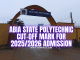 Abia Poly Cut-Off Mark