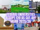 Federal Universities Accept 120 Cut-Off Mark