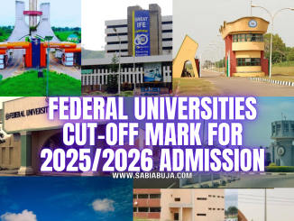 Federal Universities Cut-Off Mark