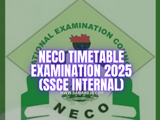 NECO 2025 Timetable