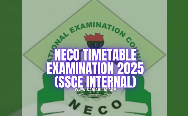NECO 2025 Timetable