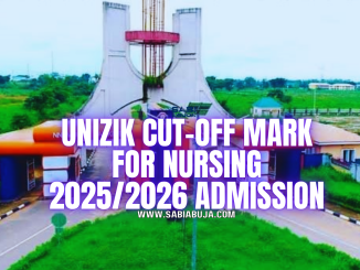 UNIZIK Cut-Off Mark for Nursing