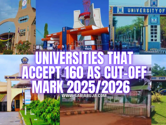 Universities That Accept 160 as Cut-Off  