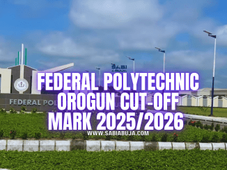 Federal Polytechnic Orogun Cut-Off Mark