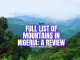 Mountains in Nigeria