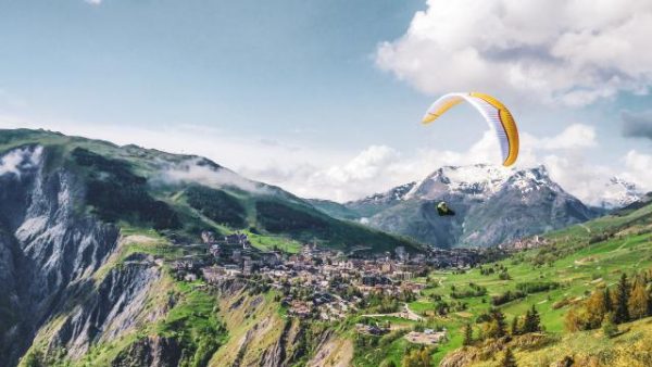 Paragliding Over the Alps