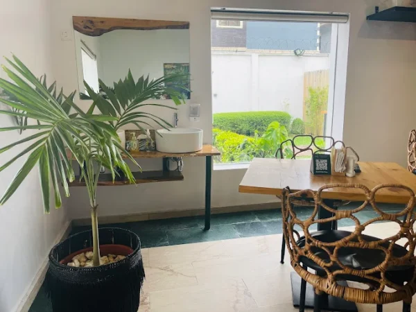 Natural wood accents