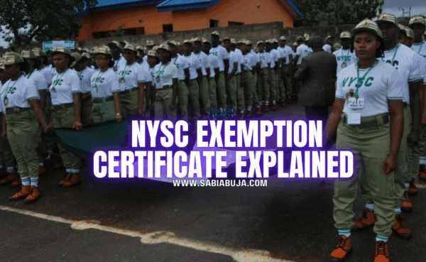 NYSC Exemption Certificate