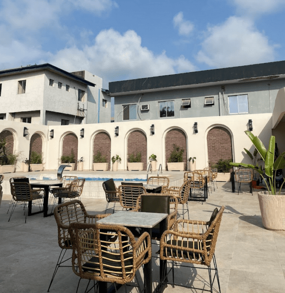 Outdoor Lounge, Pool, and Bar Experience