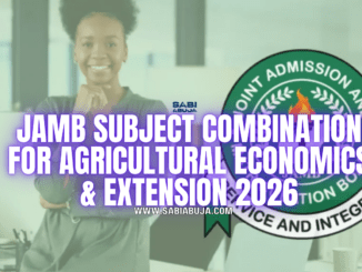 JAMB Subject Combination for Agricultural Economics & Extension 2026