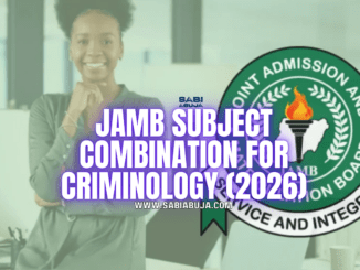 JAMB Subject Combination for Criminology 2026